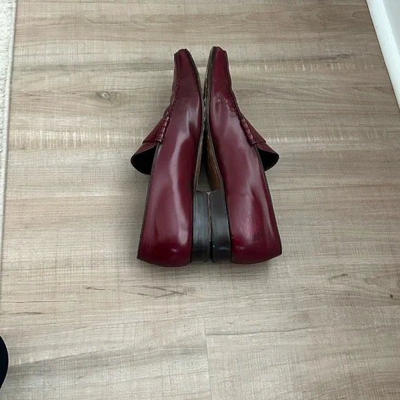 Prada Men's Burgundy Leather Oxfords 9.5 - Picture 3 of 8